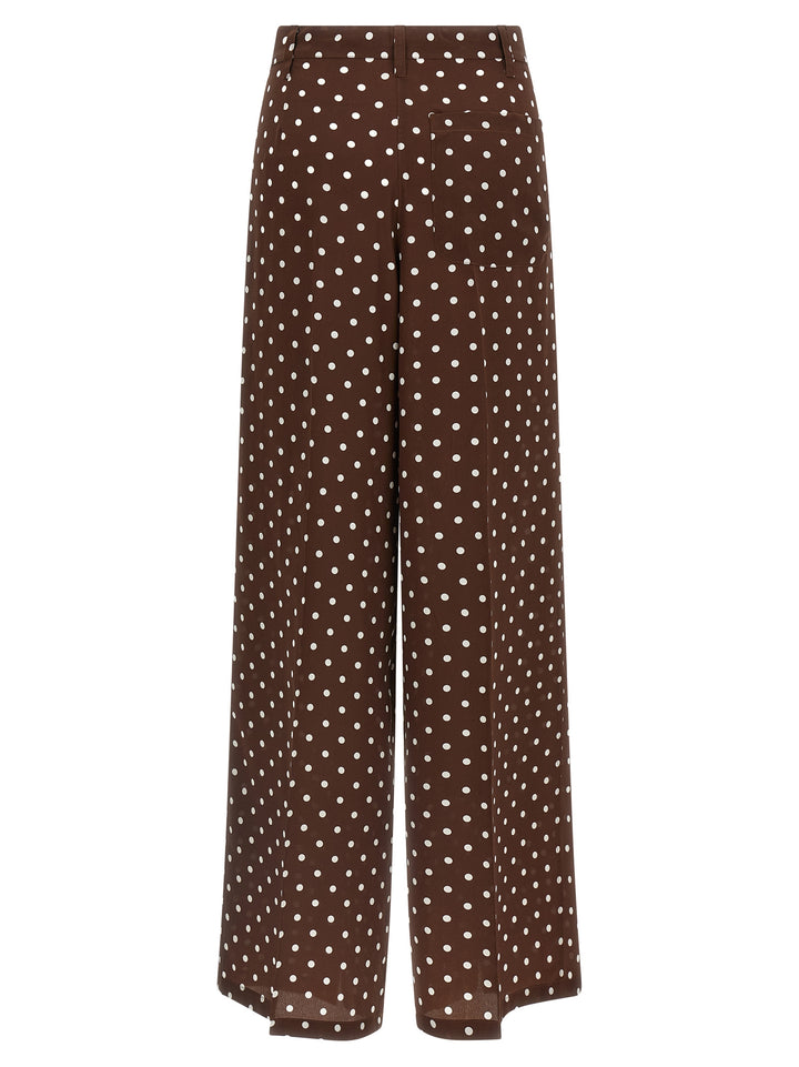 P.A.R.O.S.H. Brown Silk Casual Pants