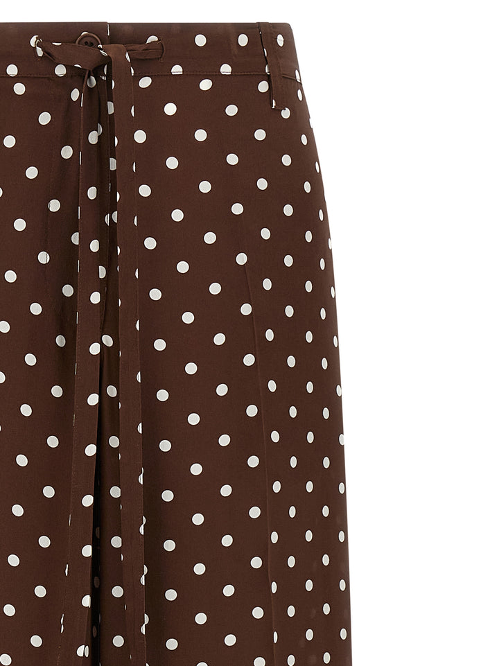 P.A.R.O.S.H. Brown Silk Casual Pants