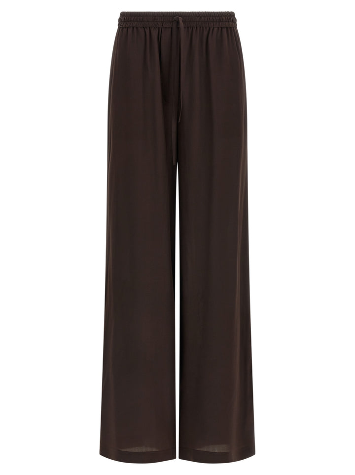 P.A.R.O.S.H. Brown Silk Casual Pants