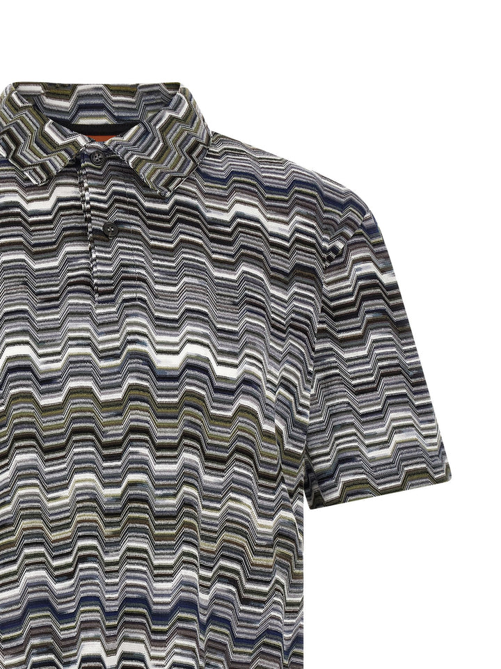 Missoni Bicolor Cotton Polo Shirt