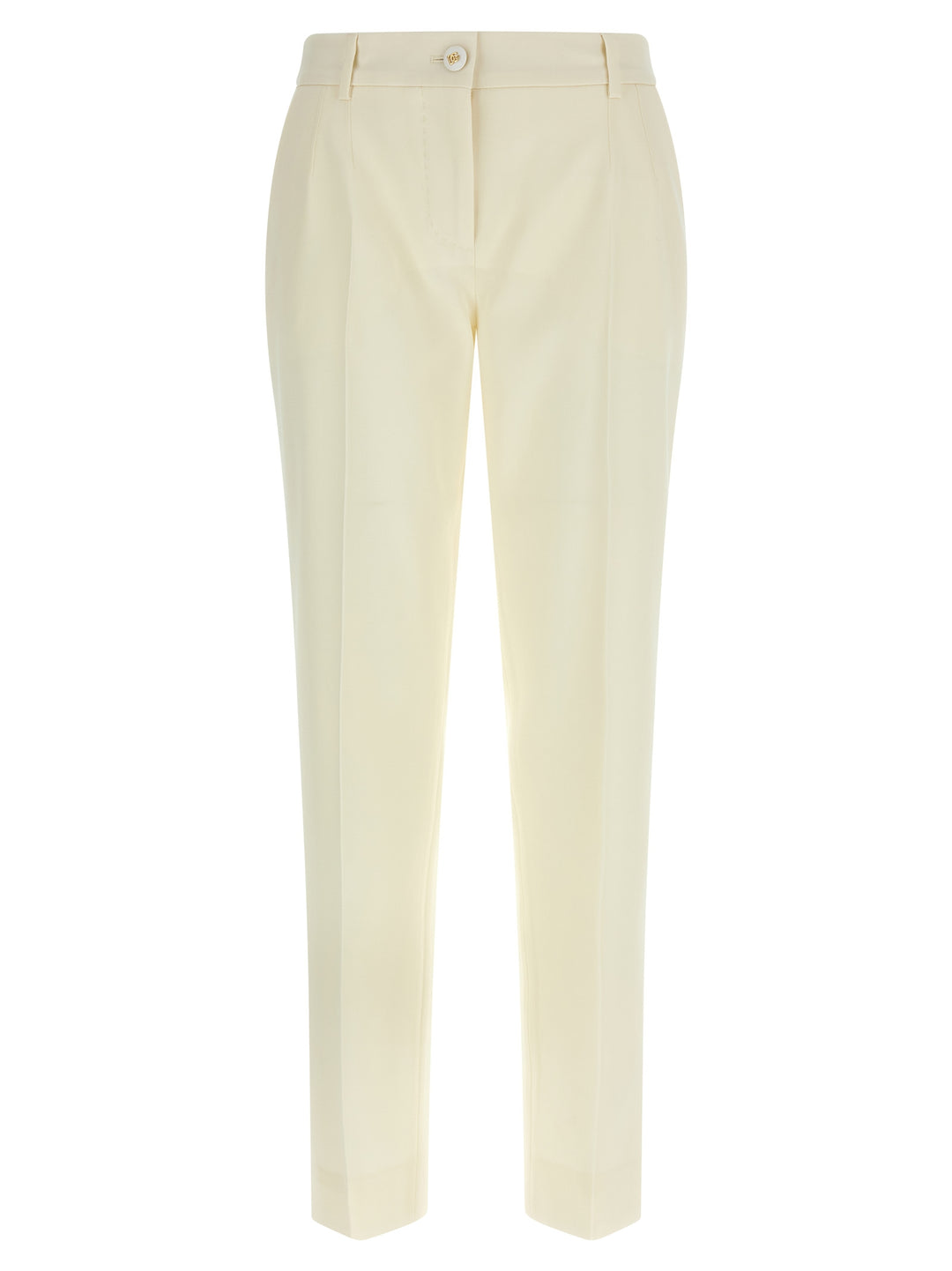 Dolce &amp; Gabbana White Virgin Wool Dress Pants