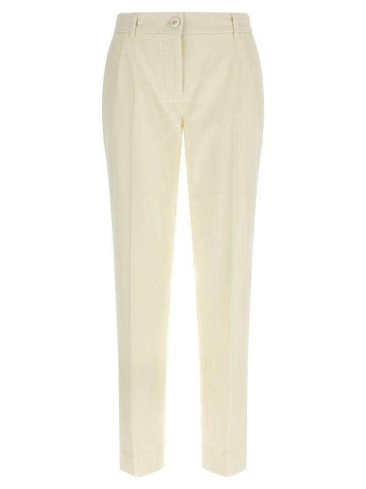 Dolce &amp; Gabbana White Virgin Wool Dress Pants