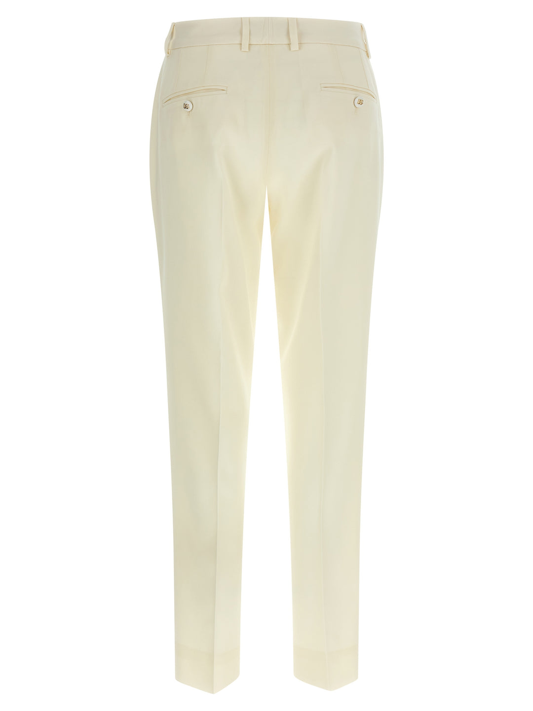 Dolce &amp; Gabbana White Virgin Wool Dress Pants