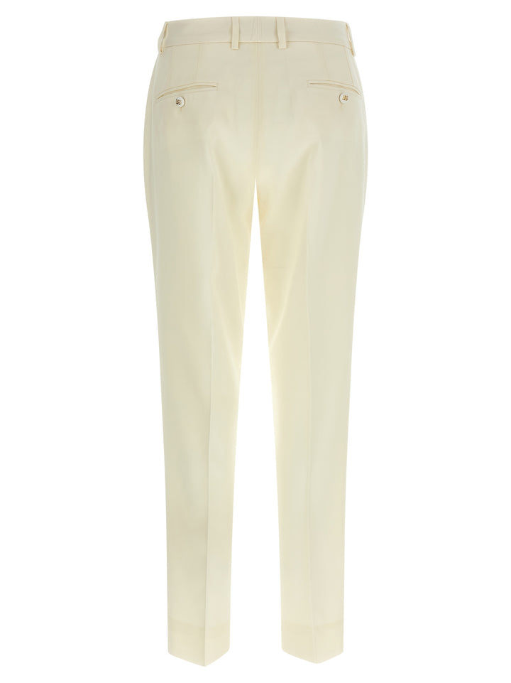Dolce &amp; Gabbana White Virgin Wool Dress Pants