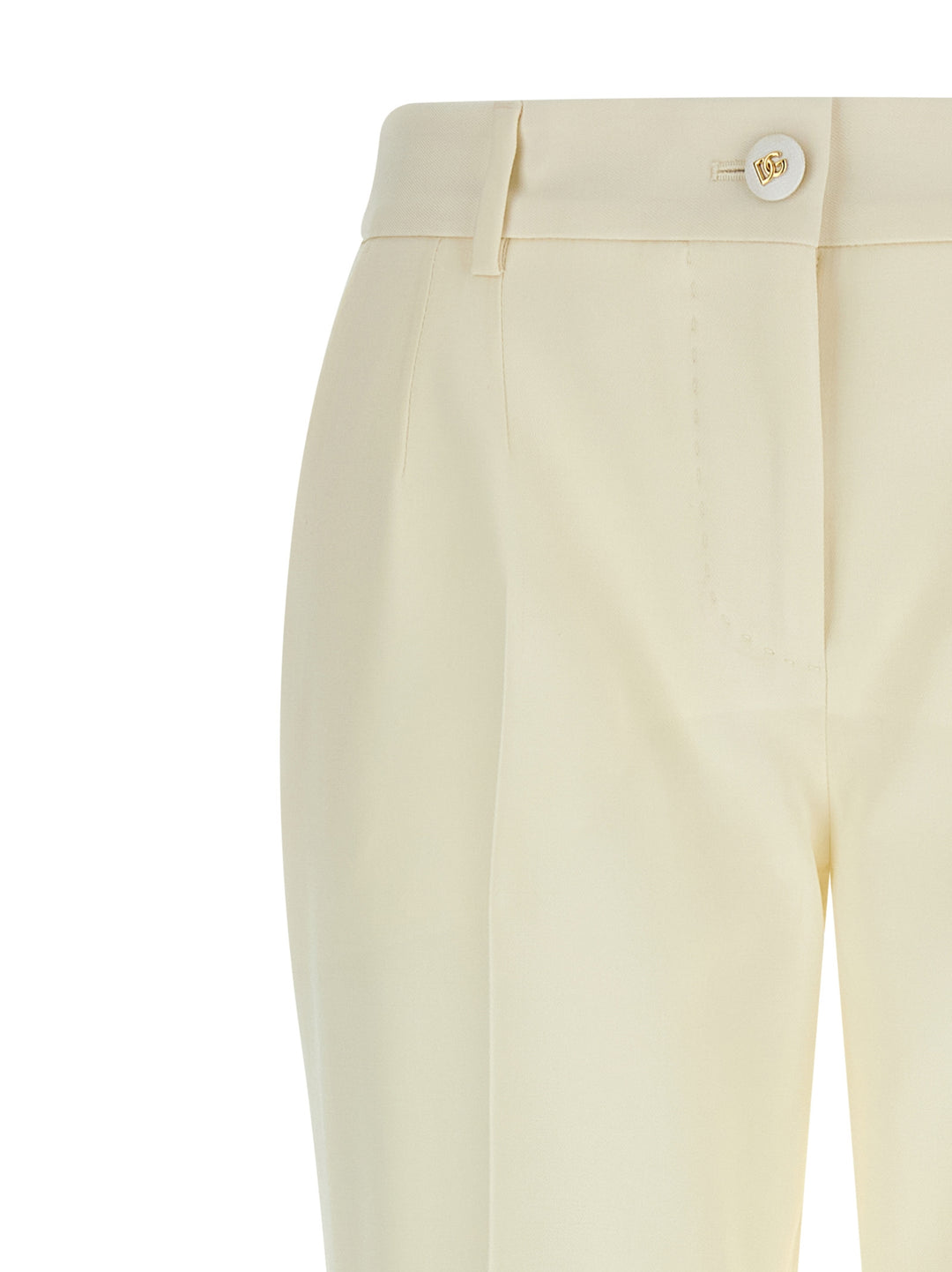 Dolce &amp; Gabbana White Virgin Wool Dress Pants