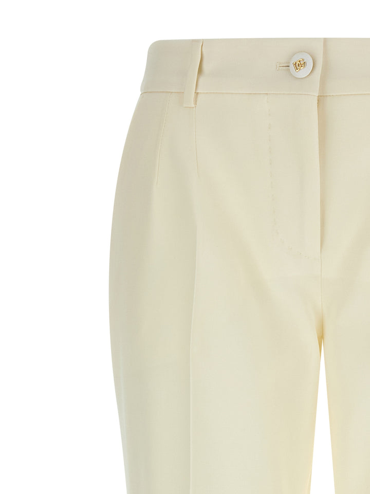 Dolce &amp; Gabbana White Virgin Wool Dress Pants