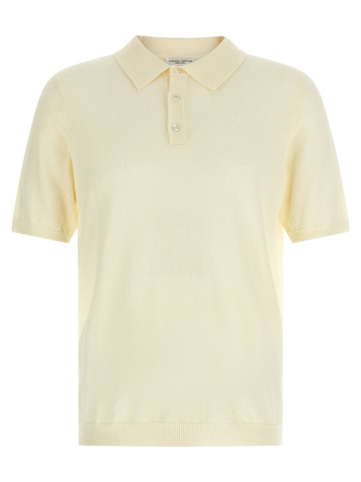 Roberto Collina Beige Cotton Polo Shirt