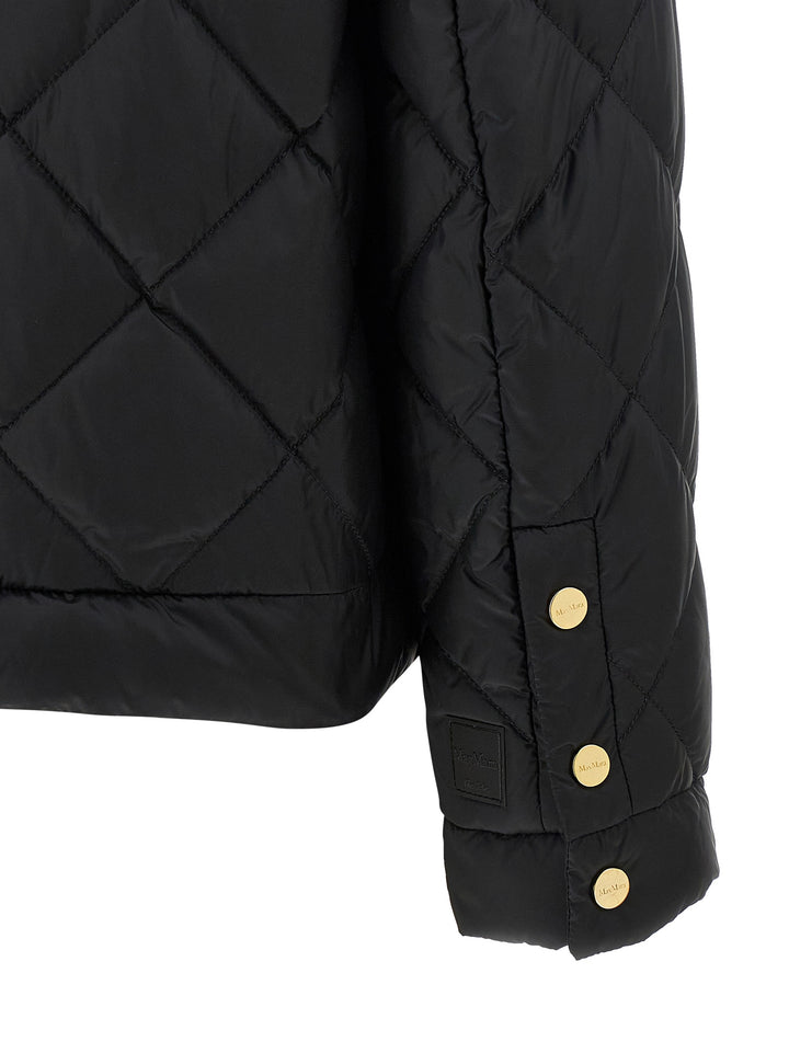 Max Mara Black Polyamide Full-Length Jacket