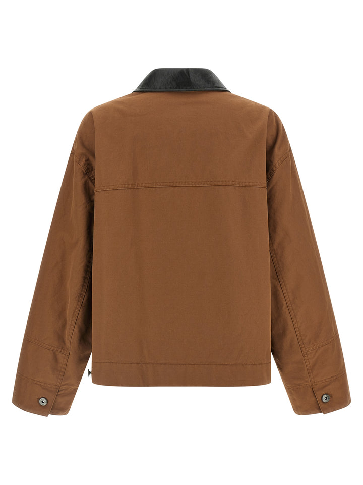 Max Mara Brown Cotton Full-Length Jacket