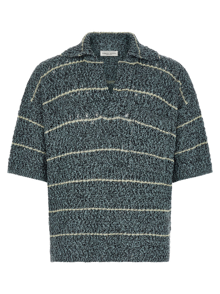 Roberto Collina Multicolor Cotton Polo Shirt