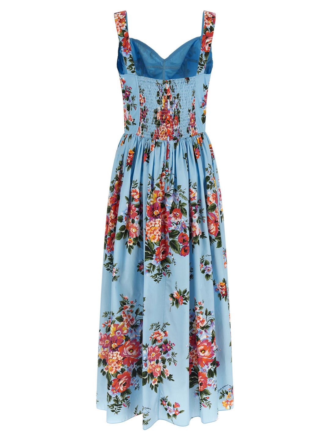 Dolce &amp; Gabbana Blue Cotton Long Dress