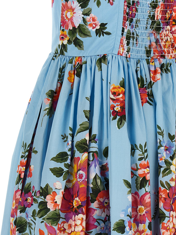 Dolce &amp; Gabbana Blue Cotton Long Dress