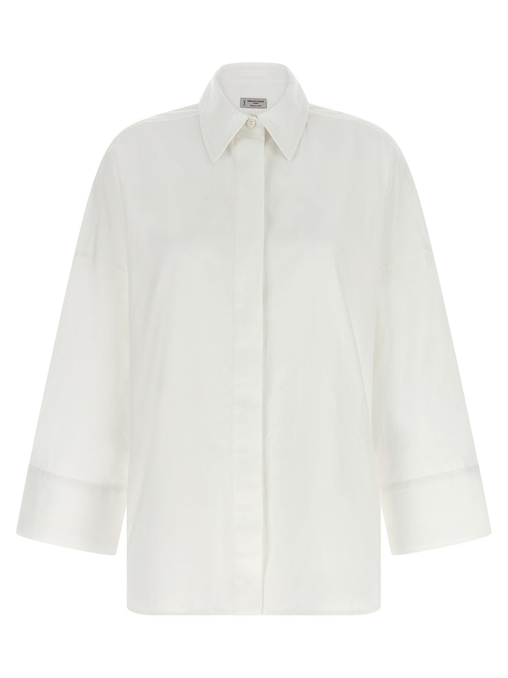 Alberto Biani White Cotton Blouse
