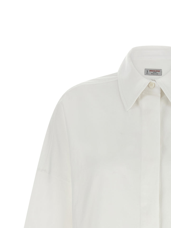 Alberto Biani White Cotton Blouse