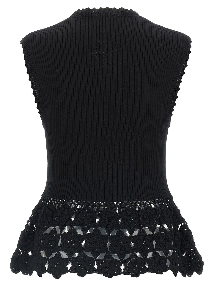 Ganni Black Organic Cotton Sleeveless Jacket