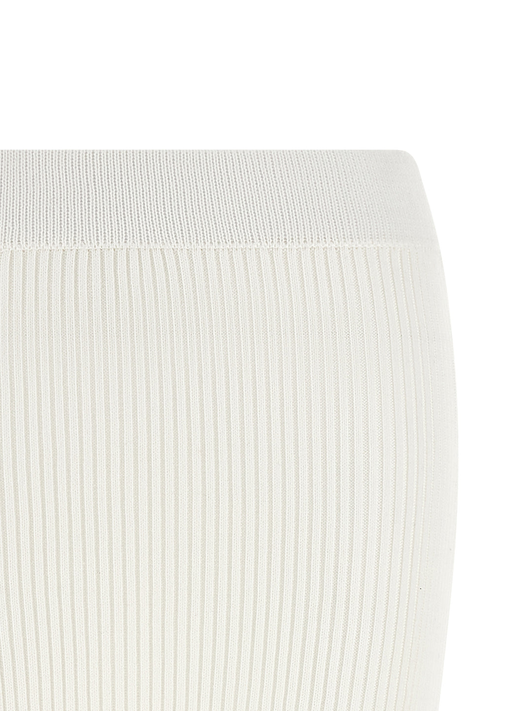 Ganni White Organic Cotton Midi Skirt