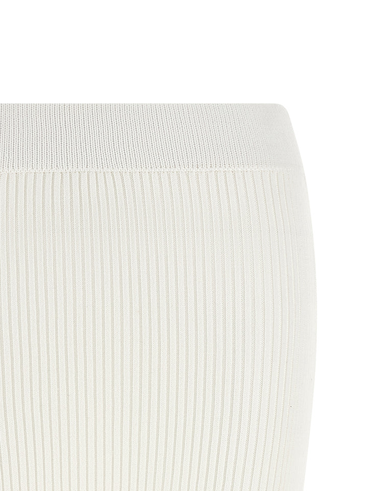 Ganni White Organic Cotton Midi Skirt