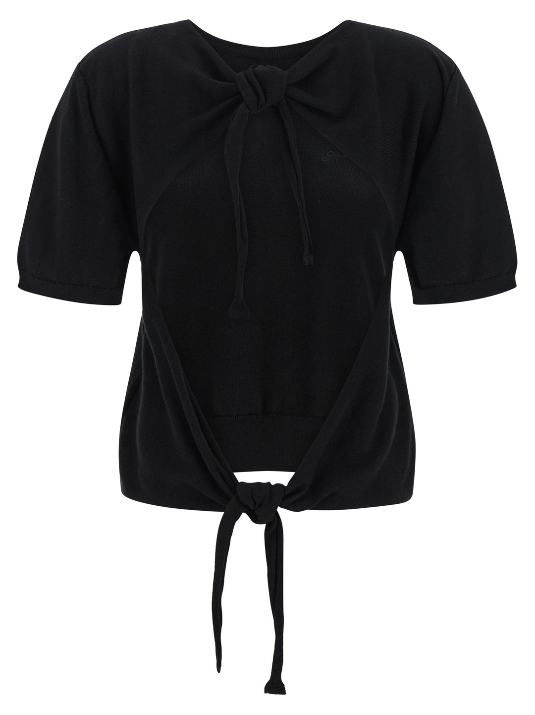 Ganni Black Organic Cotton Cardigan