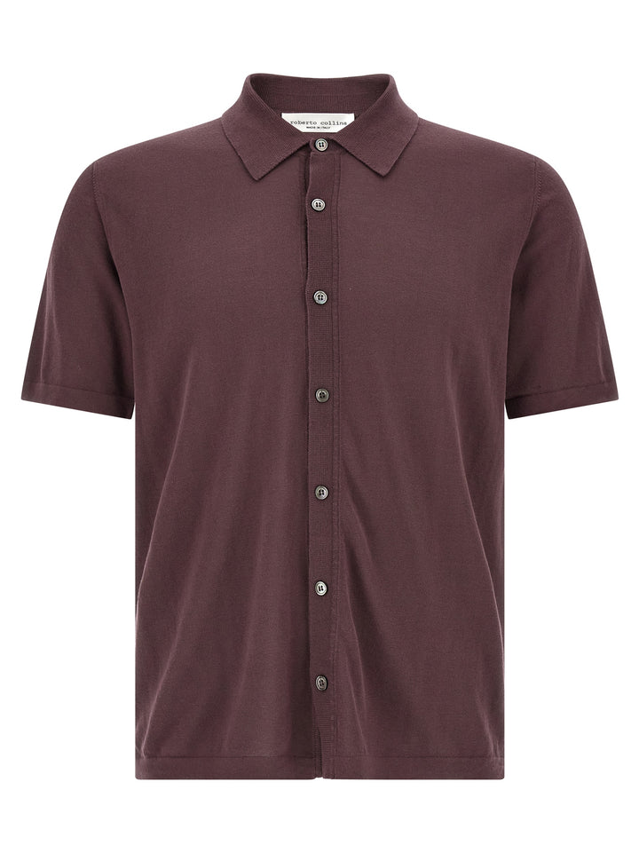 Roberto Collina Bordeaux Cotton Blouse