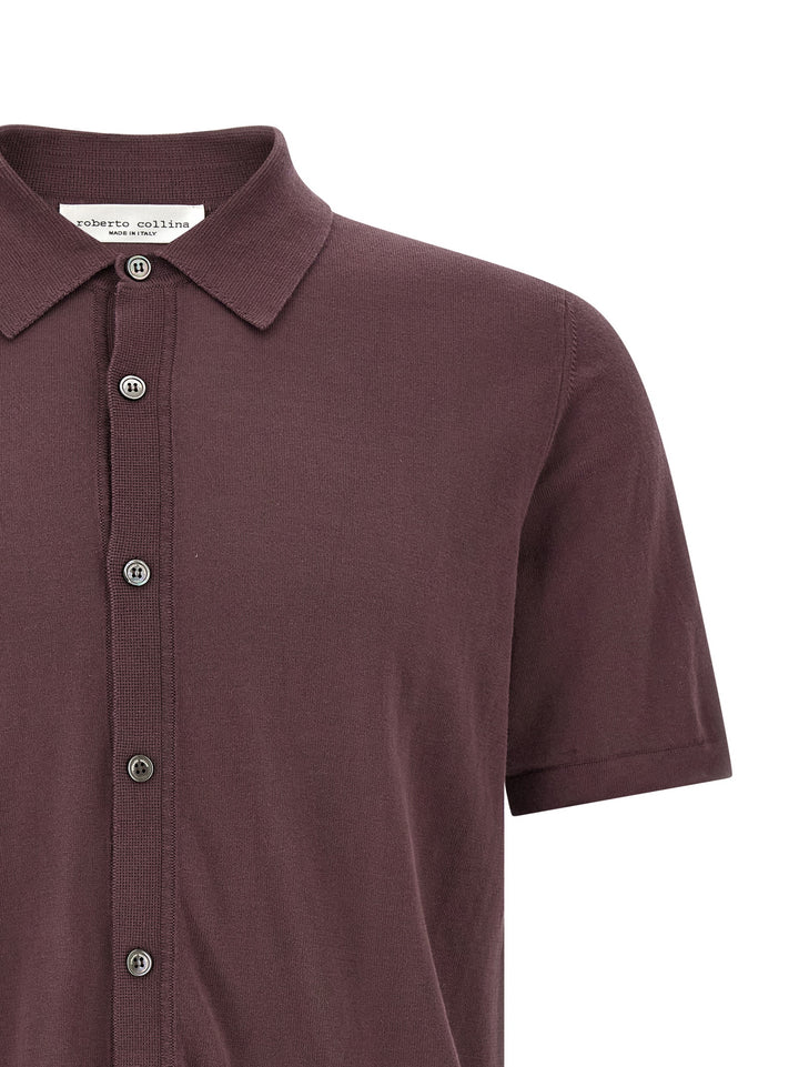 Roberto Collina Bordeaux Cotton Blouse