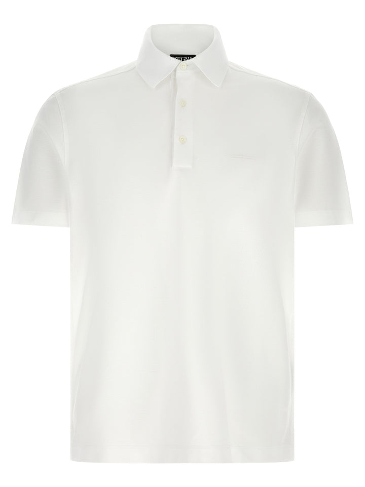 ZEGNA White Cotton Polo Shirt