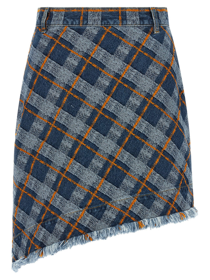 Vivienne Westwood Blue Cotton Long Skirt