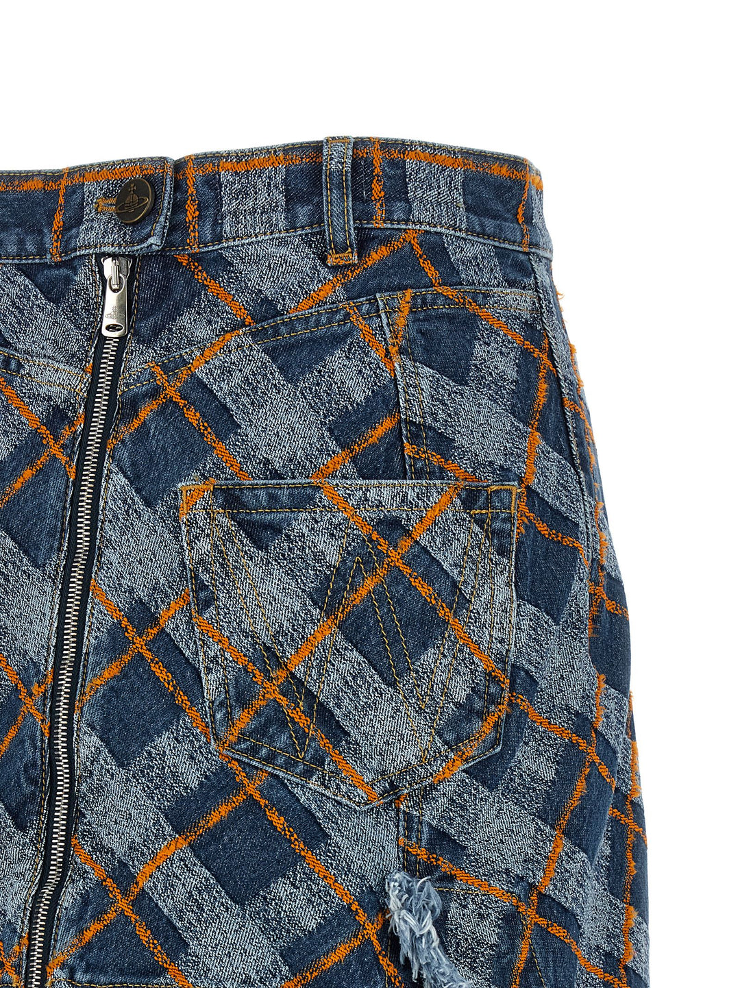 Vivienne Westwood Blue Cotton Long Skirt