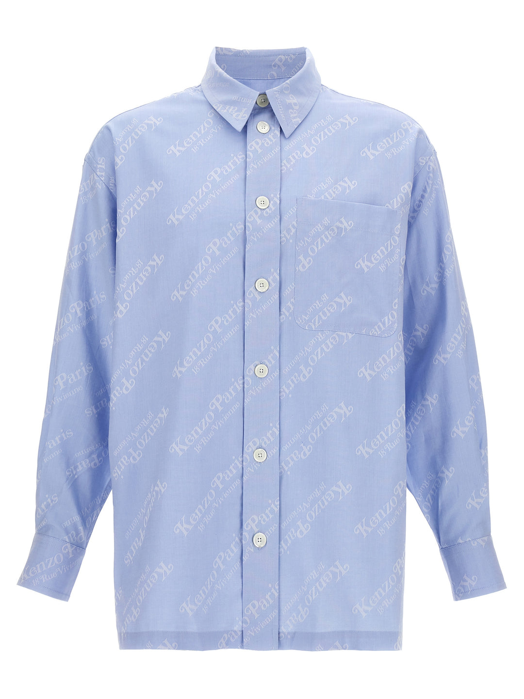 Kenzo Blue Cotton Blouse