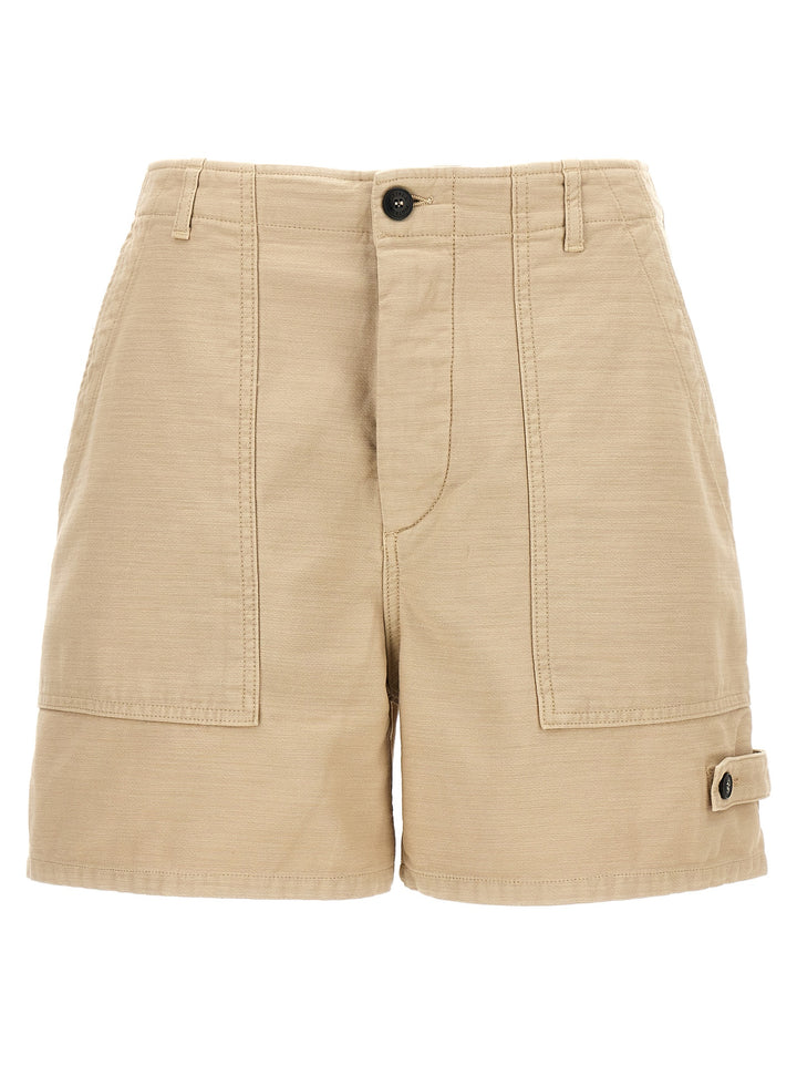 Fortela Beige Cotton Bermuda Shorts