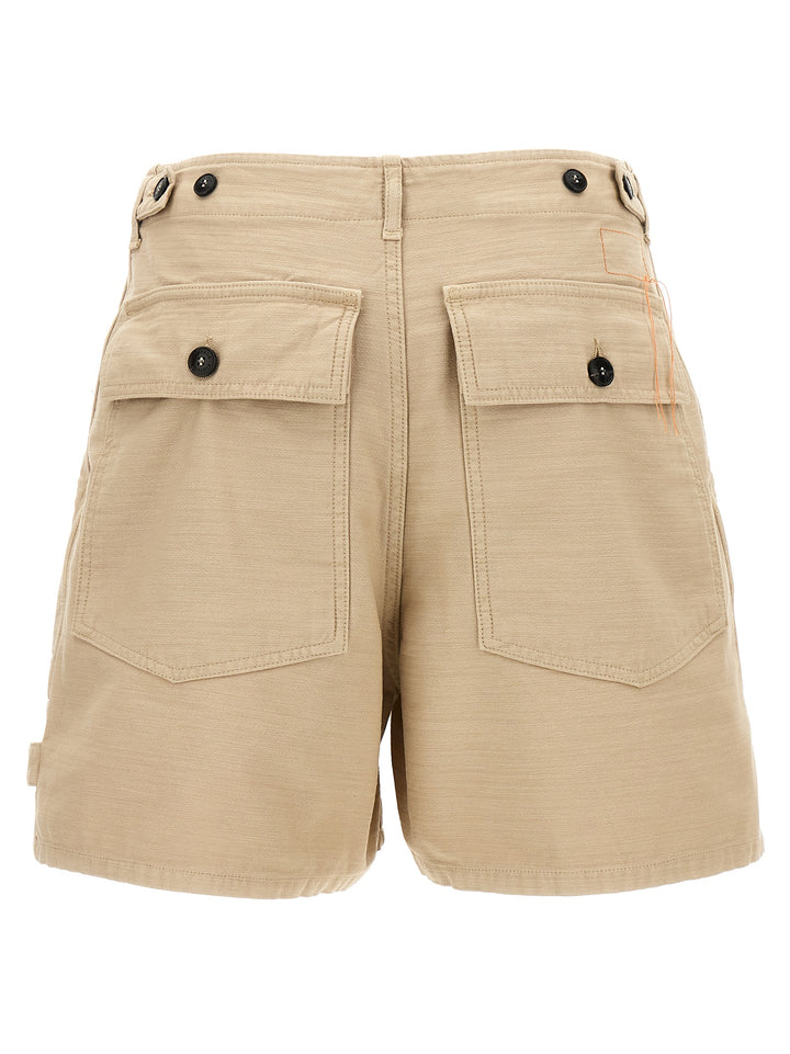 Fortela Beige Cotton Bermuda Shorts