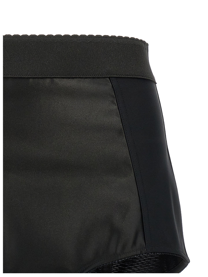 Dolce &amp; Gabbana Black Polyamide Bermuda Shorts