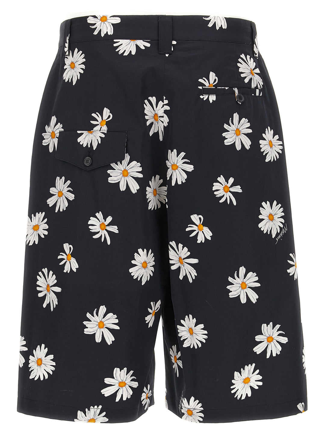 Moschino Black Cotton Bermuda Shorts