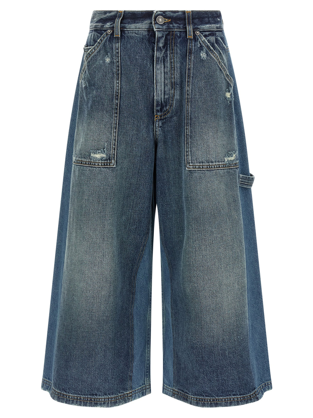 Dolce &amp; Gabbana Blue Cotton Bermuda Shorts