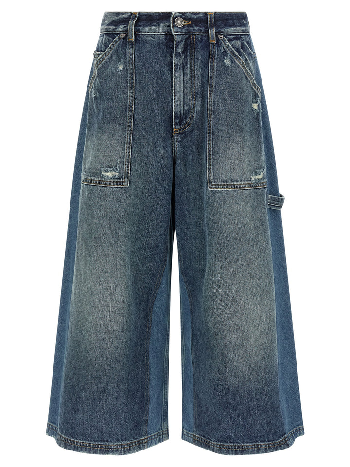 Dolce &amp; Gabbana Blue Cotton Bermuda Shorts