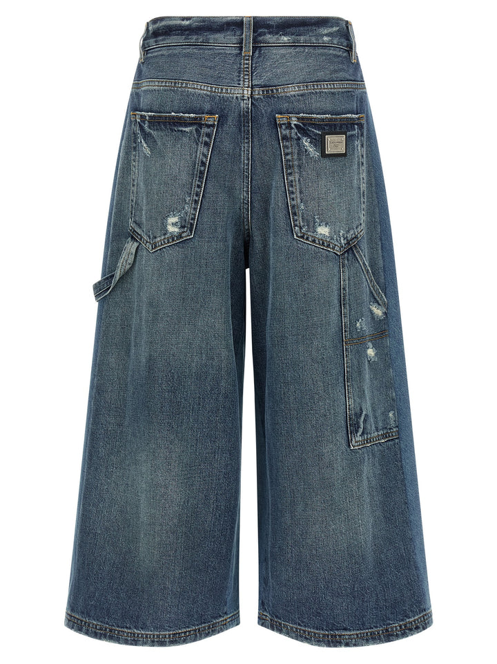 Dolce &amp; Gabbana Blue Cotton Bermuda Shorts