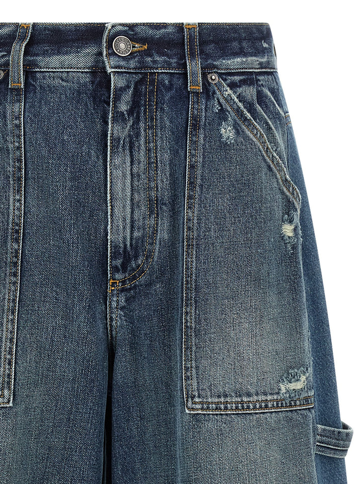 Dolce &amp; Gabbana Blue Cotton Bermuda Shorts