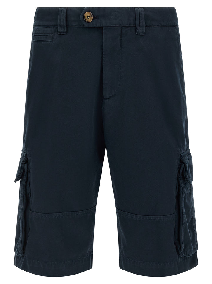 Brunello Cucinelli Blue Cotton Bermuda Shorts