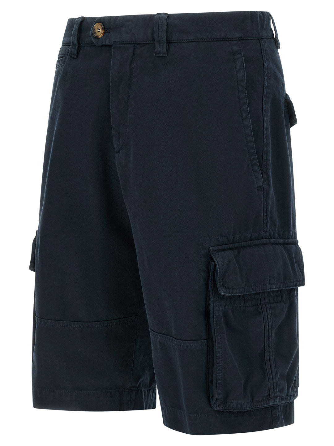 Brunello Cucinelli Blue Cotton Bermuda Shorts
