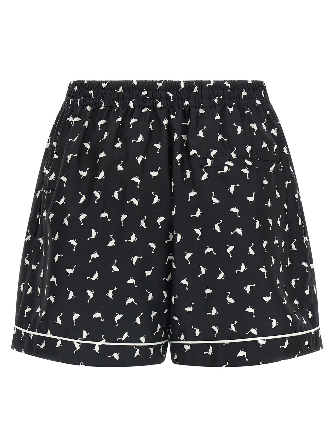 Moschino Bicolor Silk Bermuda Shorts