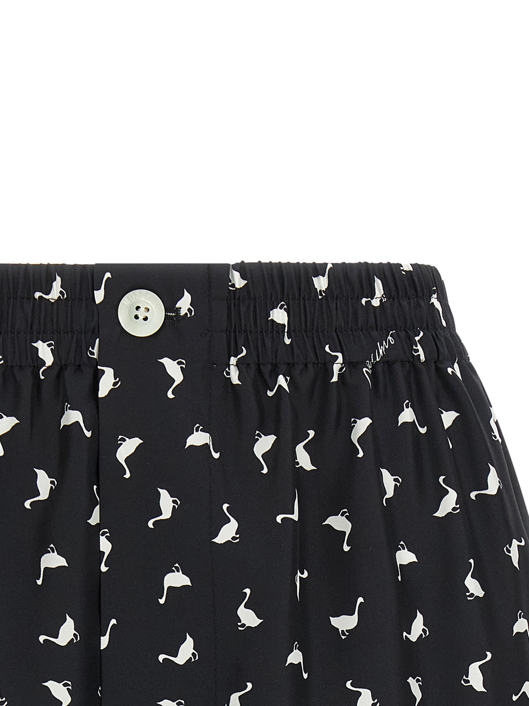 Moschino Bicolor Silk Bermuda Shorts