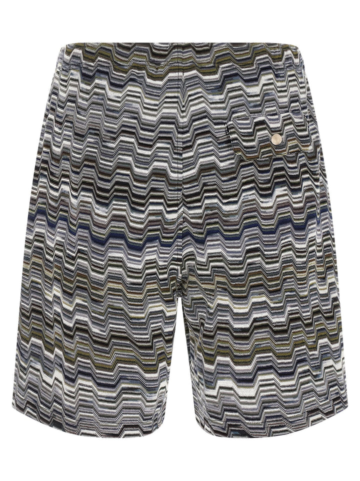 Missoni Bicolor Cotton Bermuda Shorts