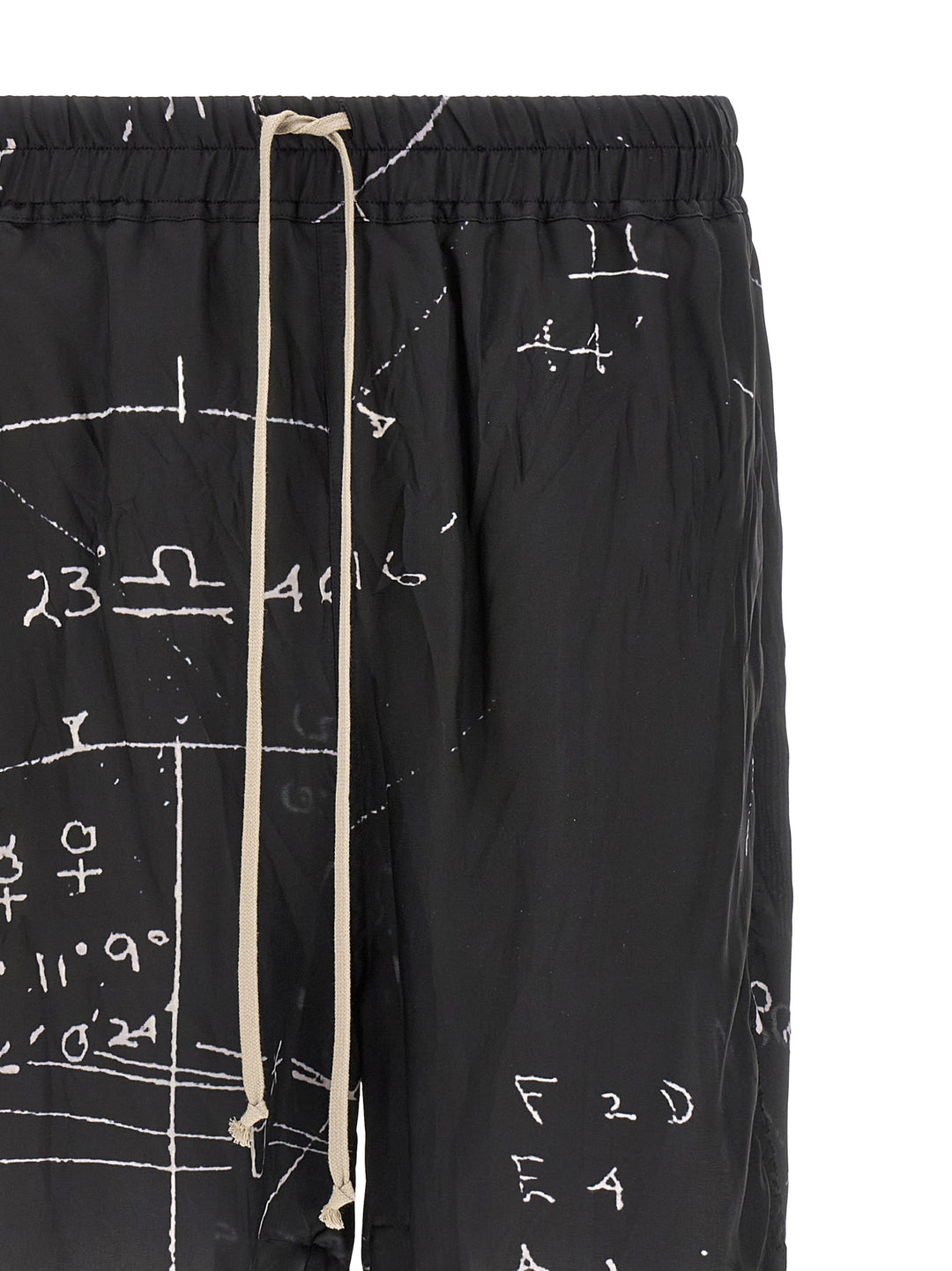 Rick Owens Bicolor Viscose Bermuda Shorts