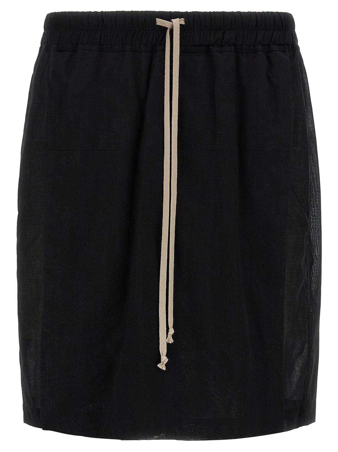 Rick Owens Black Cotton Bermuda Shorts