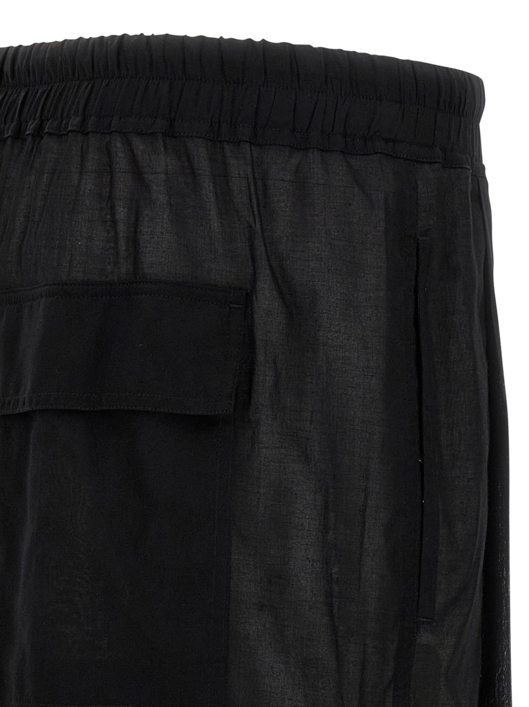 Rick Owens Black Cotton Bermuda Shorts