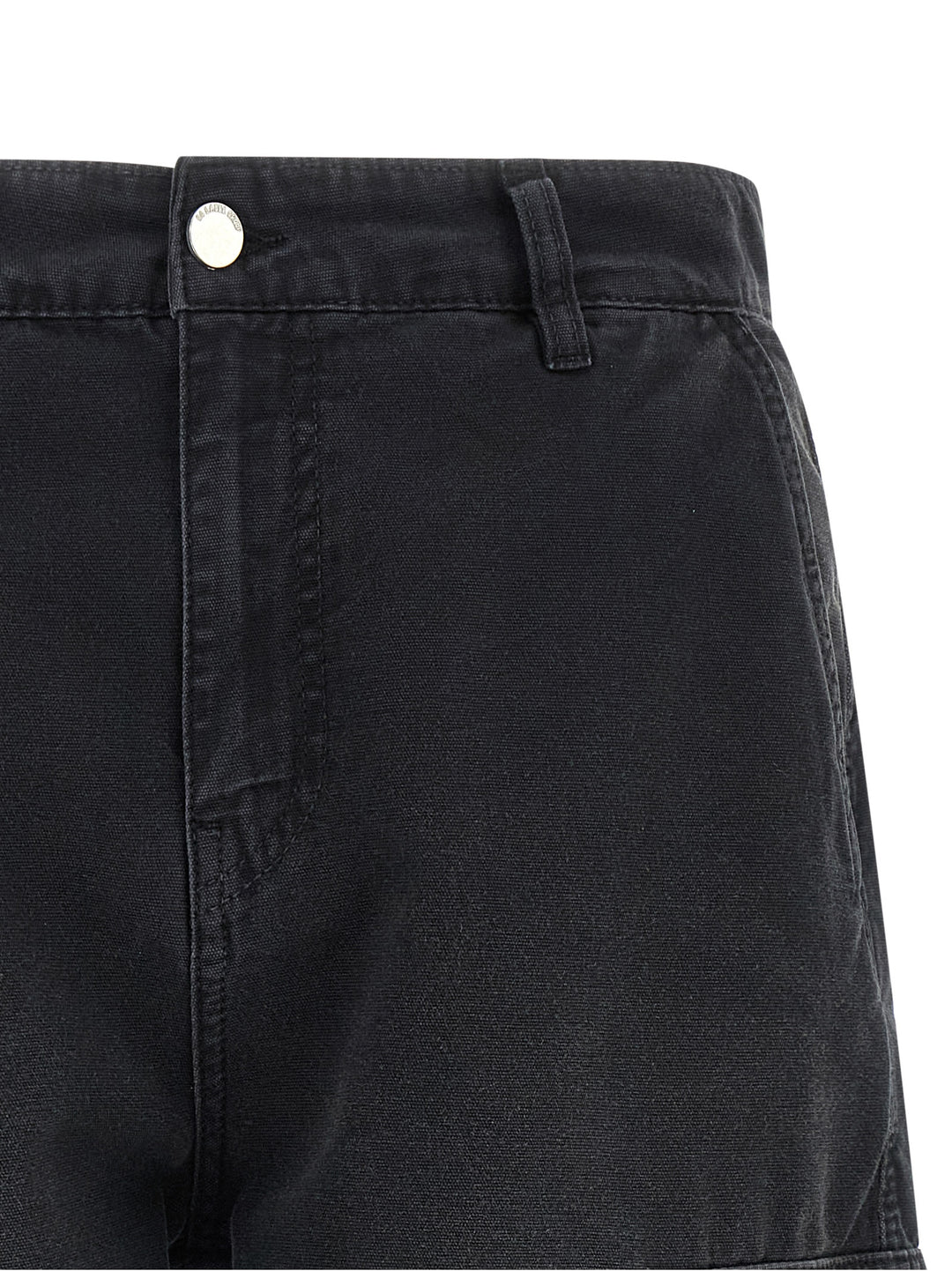 44 Label Group Black Cotton Bermuda Shorts