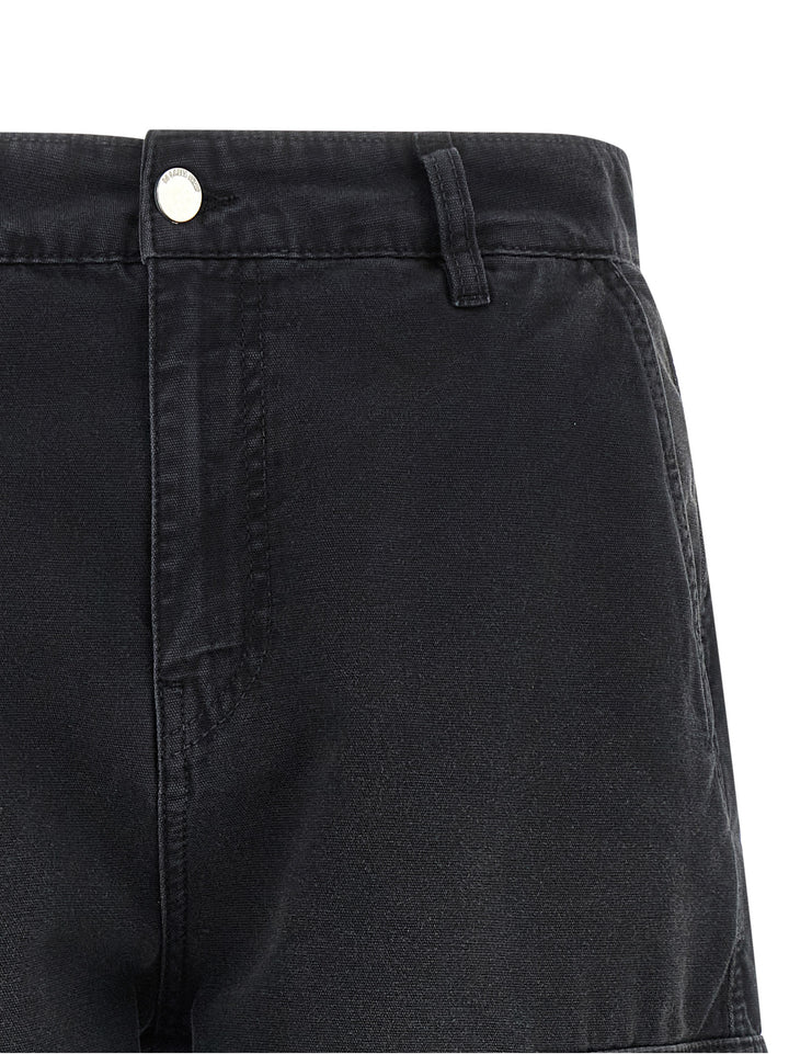 44 Label Group Black Cotton Bermuda Shorts
