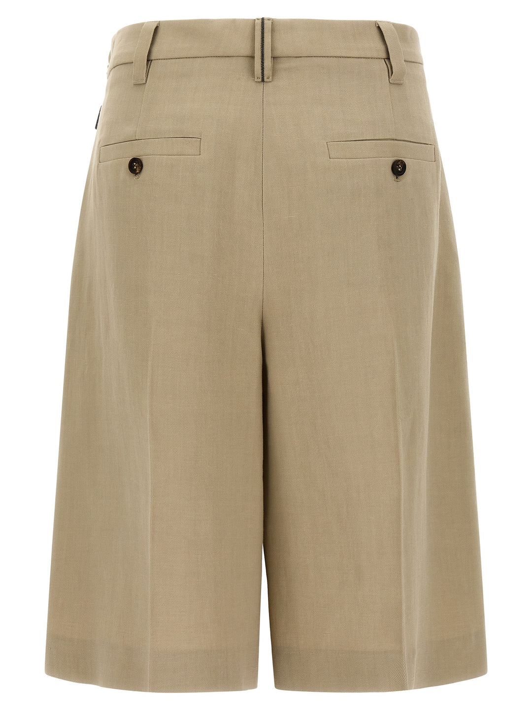 Brunello Cucinelli Beige Viscose Bermuda Shorts