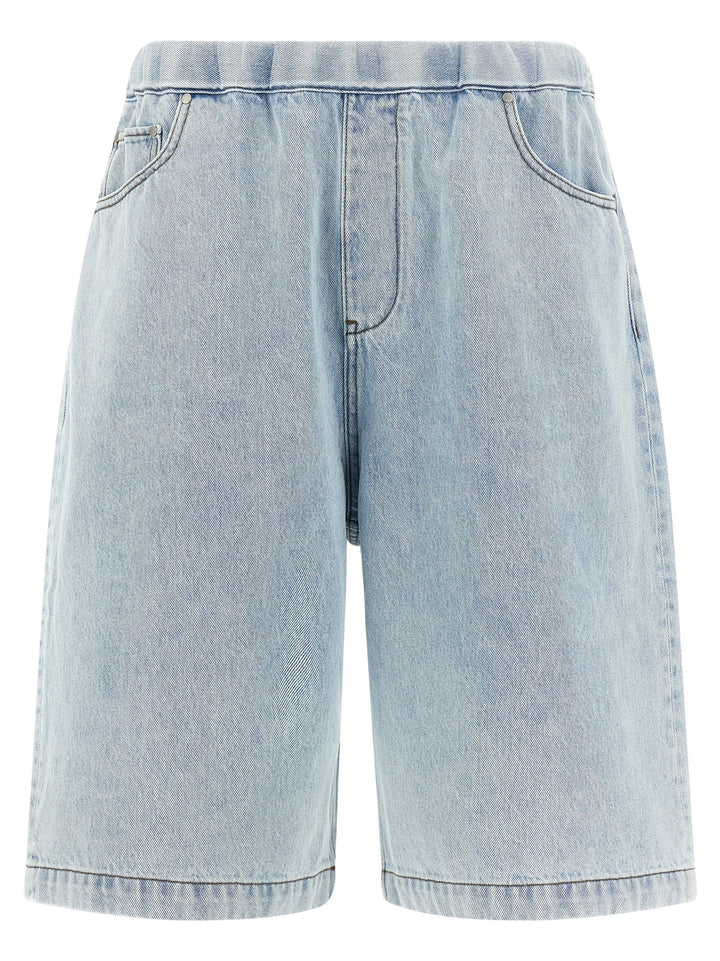 Entire Studios Blue Cotton Bermuda Shorts