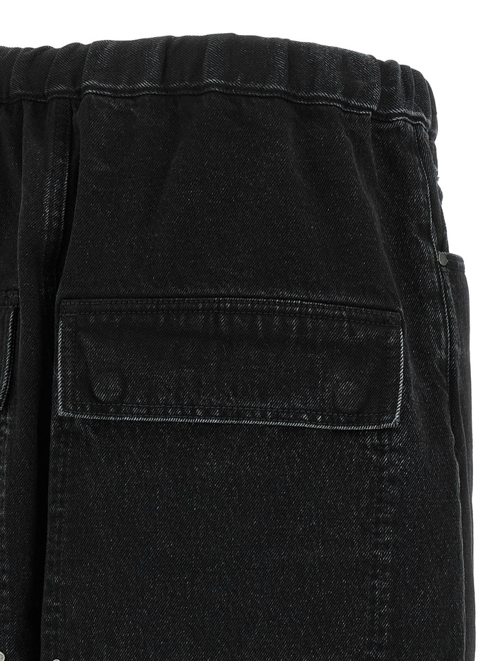 Entire Studios Black Cotton Bermuda Shorts
