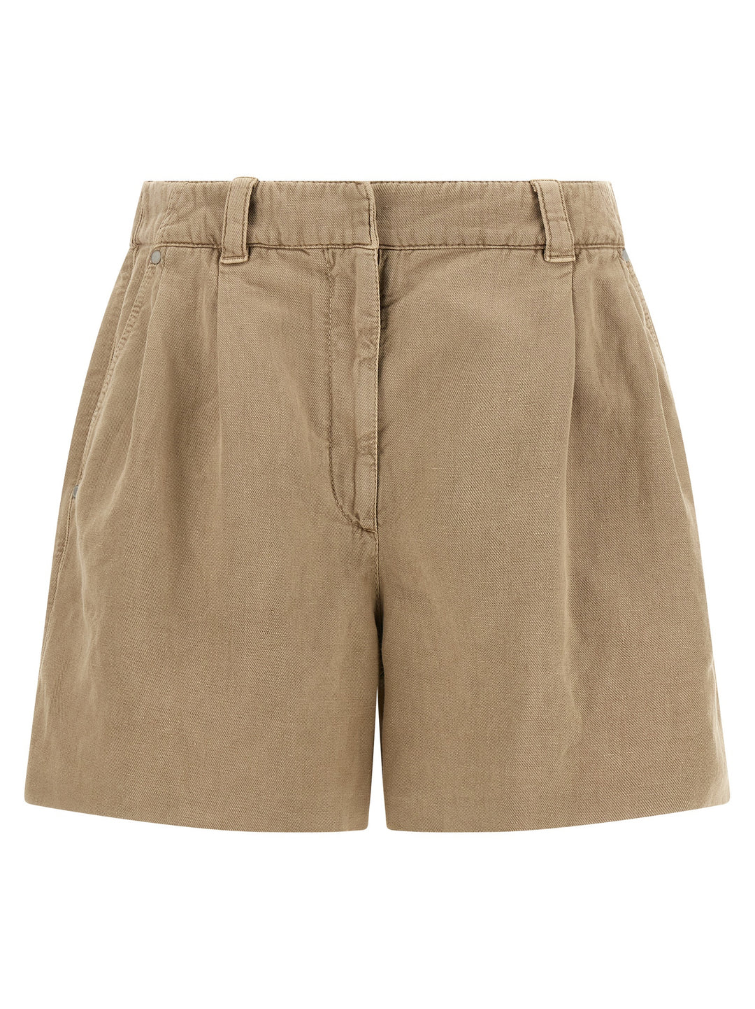 Brunello Cucinelli Beige Cotton Bermuda Shorts